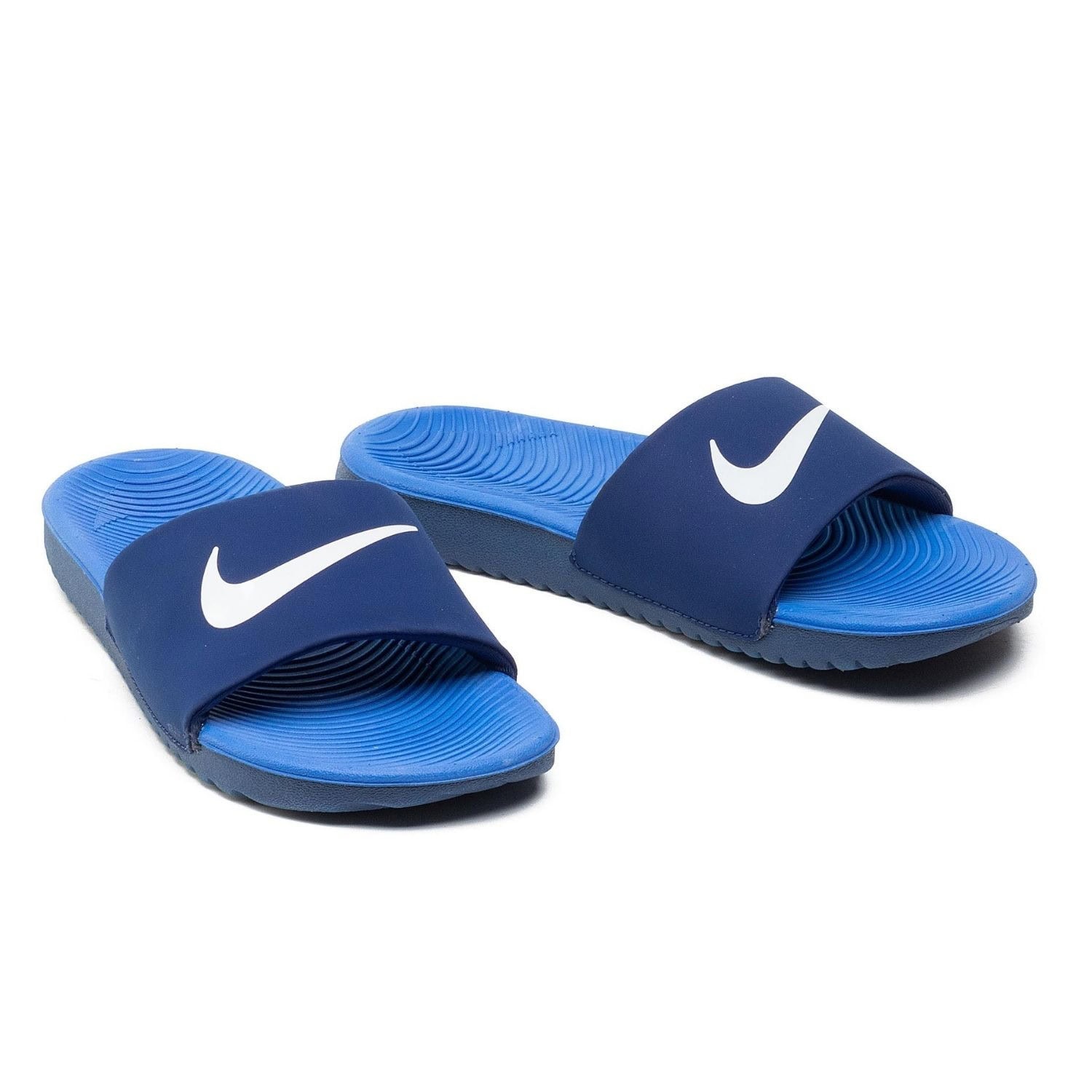 Šľapky NIKE Kawa Slide (GS/PS) JR Blue/White - Šľapky a sandále - 5