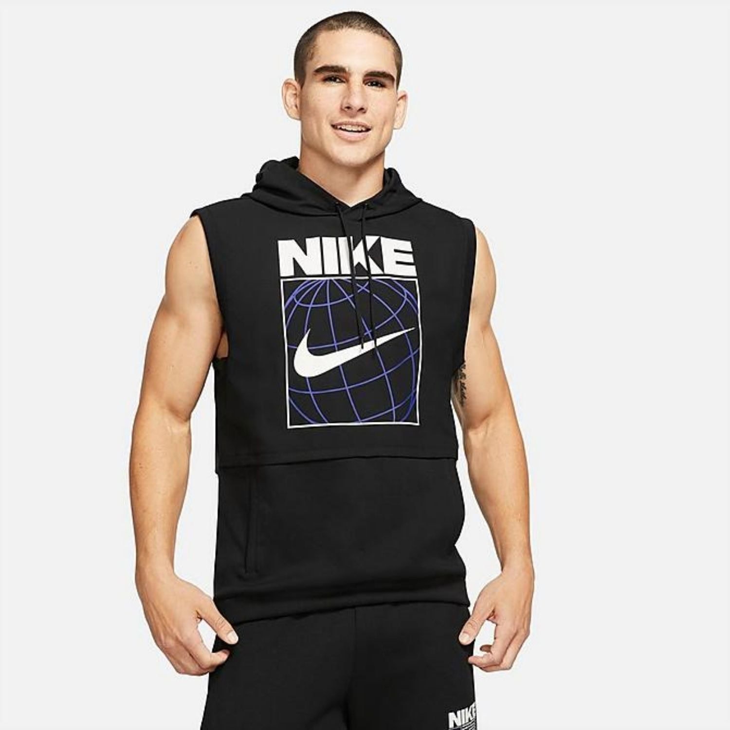 Mikina NIKE Dri-FIT Men's Sleeveless Black - Mikiny s kapucňou - 1