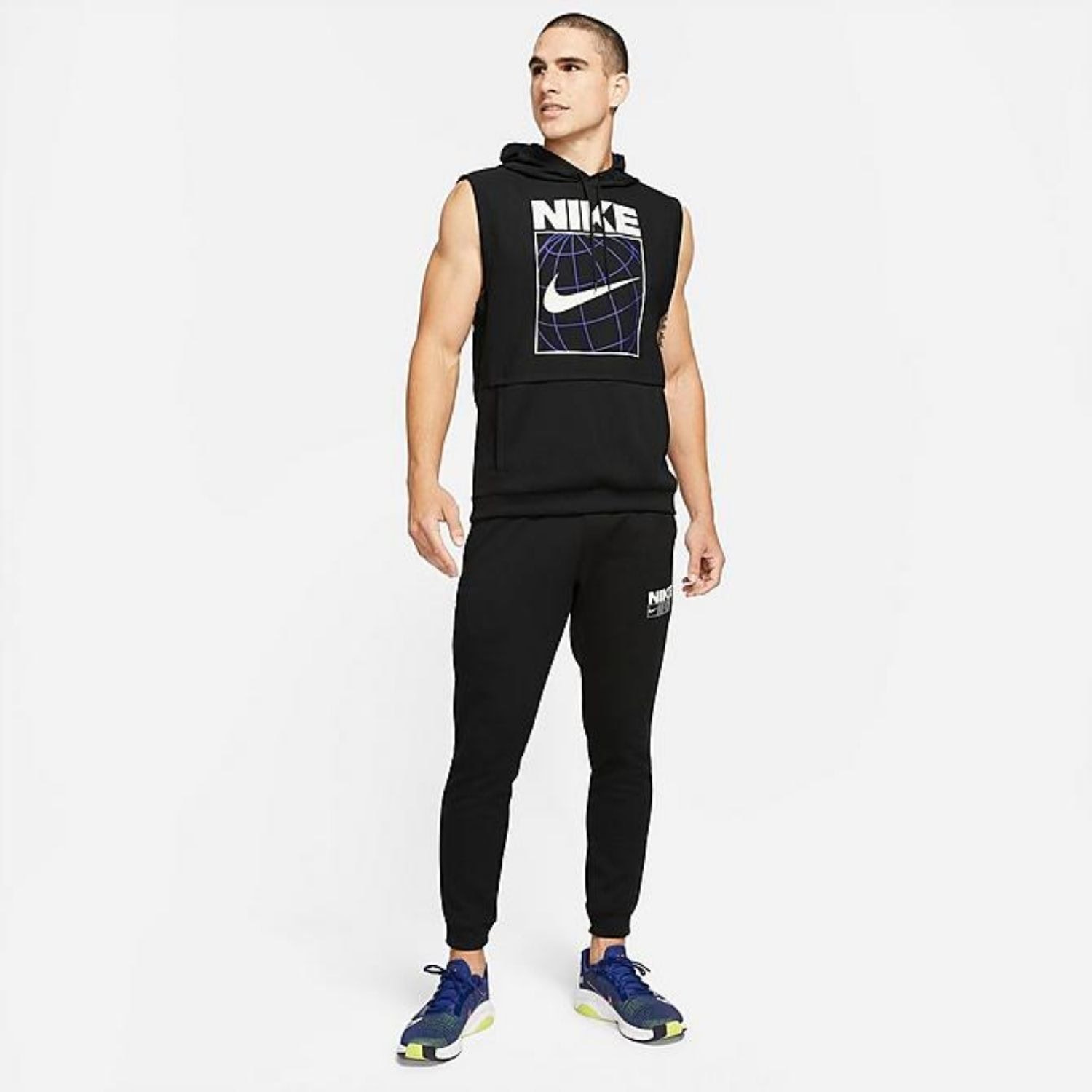 Mikina NIKE Dri-FIT Men's Sleeveless Black - Mikiny s kapucňou - 5