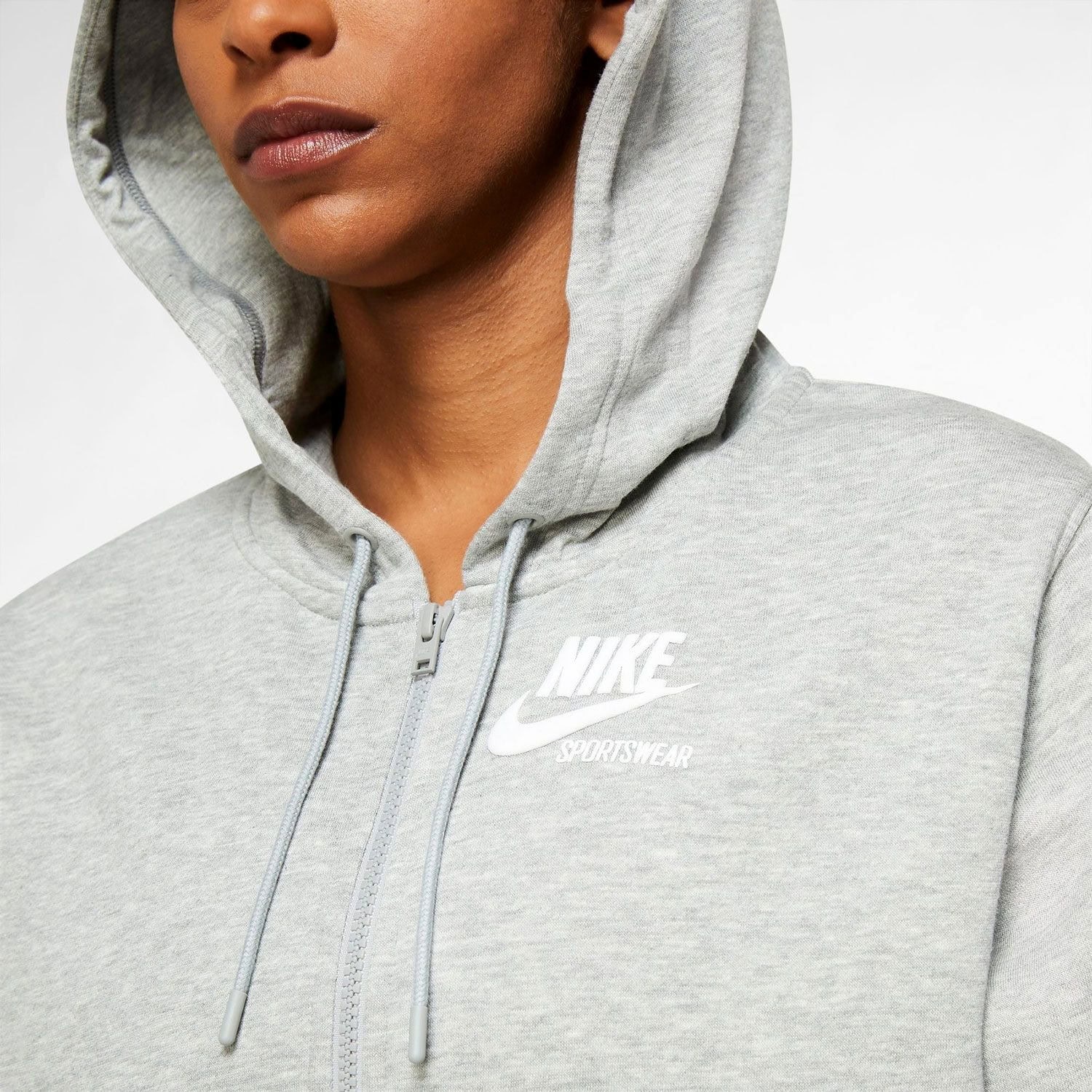 Mikina NIKE Sportswear Heritage Wom Grey - Mikiny s kapucňou - 2