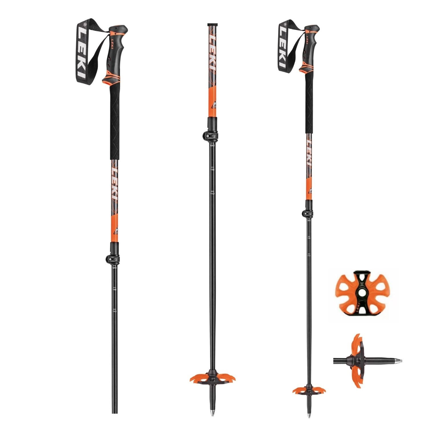 Skialpové palice LEKI Helicon Lite Black/Orange - Skialpinistické palice - 1