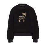Plyšový sveter GOLDBERGH Deer Teddy Black