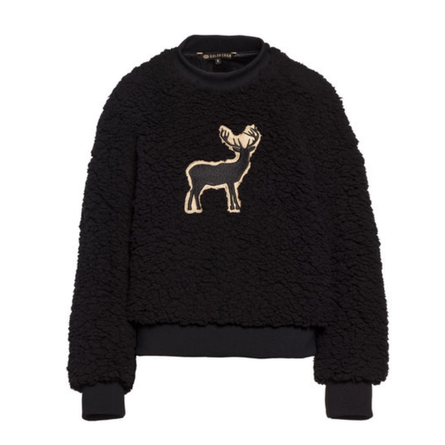 Plyšový sveter GOLDBERGH Deer Teddy Black - Svetre - 1