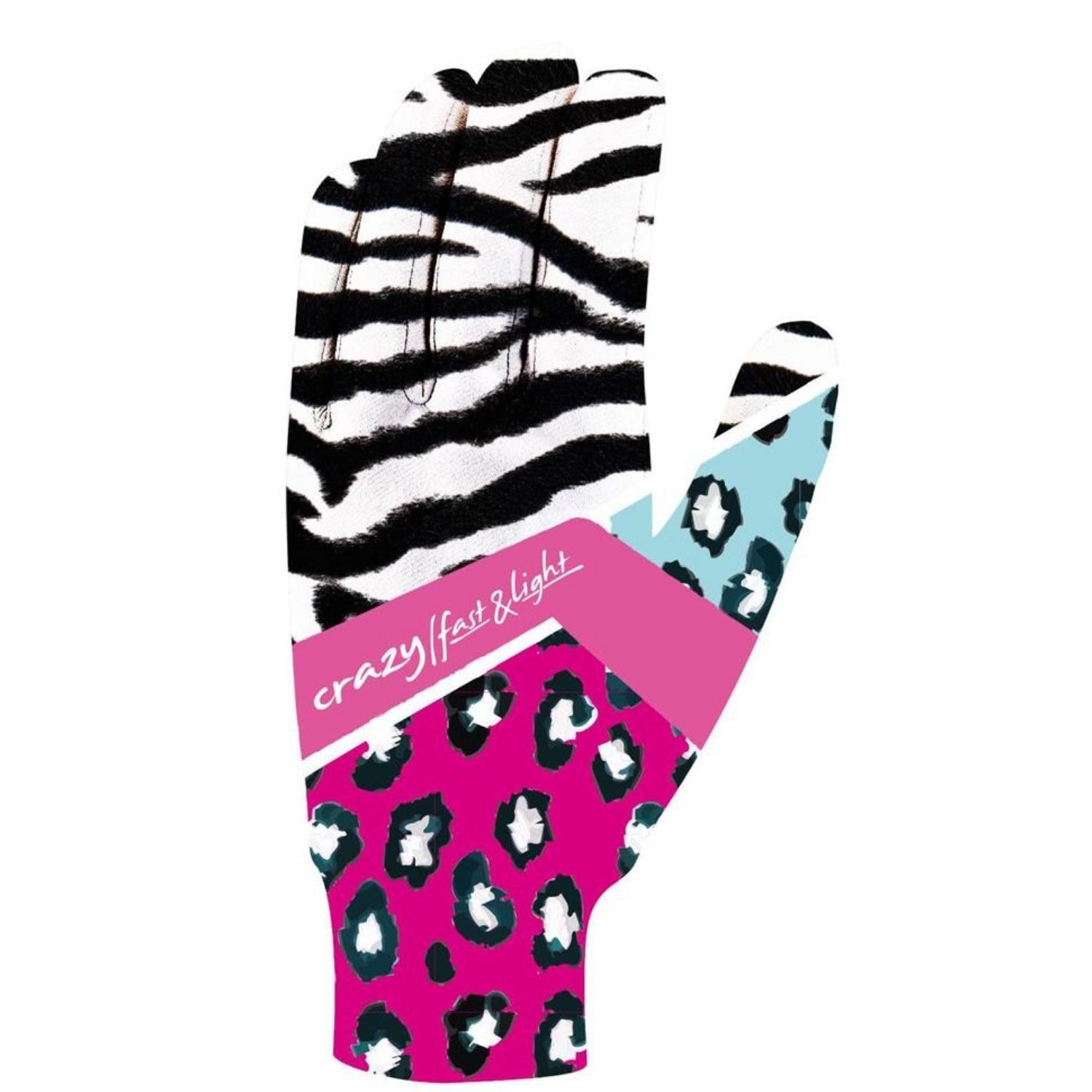 Rukavice CRAZY Gloves Touch Woman Black Zebra - Rukavice na bežky a skialp - 1