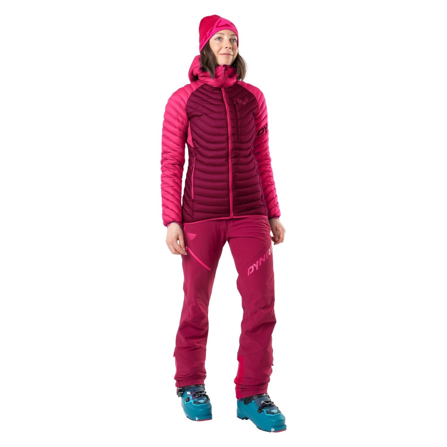 Bunda DYNAFIT Radical Down RDS Hooded Jacket W Flamingo - Bundy na bežky a skialp - 2
