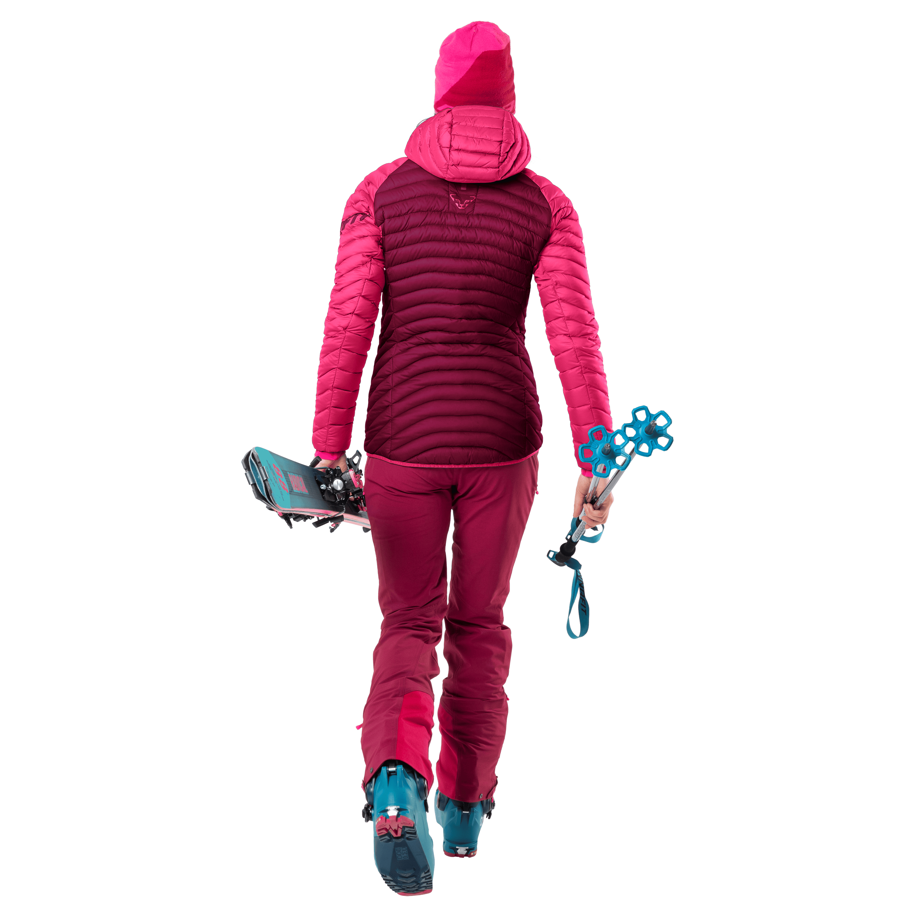 Bunda DYNAFIT Radical Down RDS Hooded Jacket W Flamingo - Bundy na bežky a skialp - 3