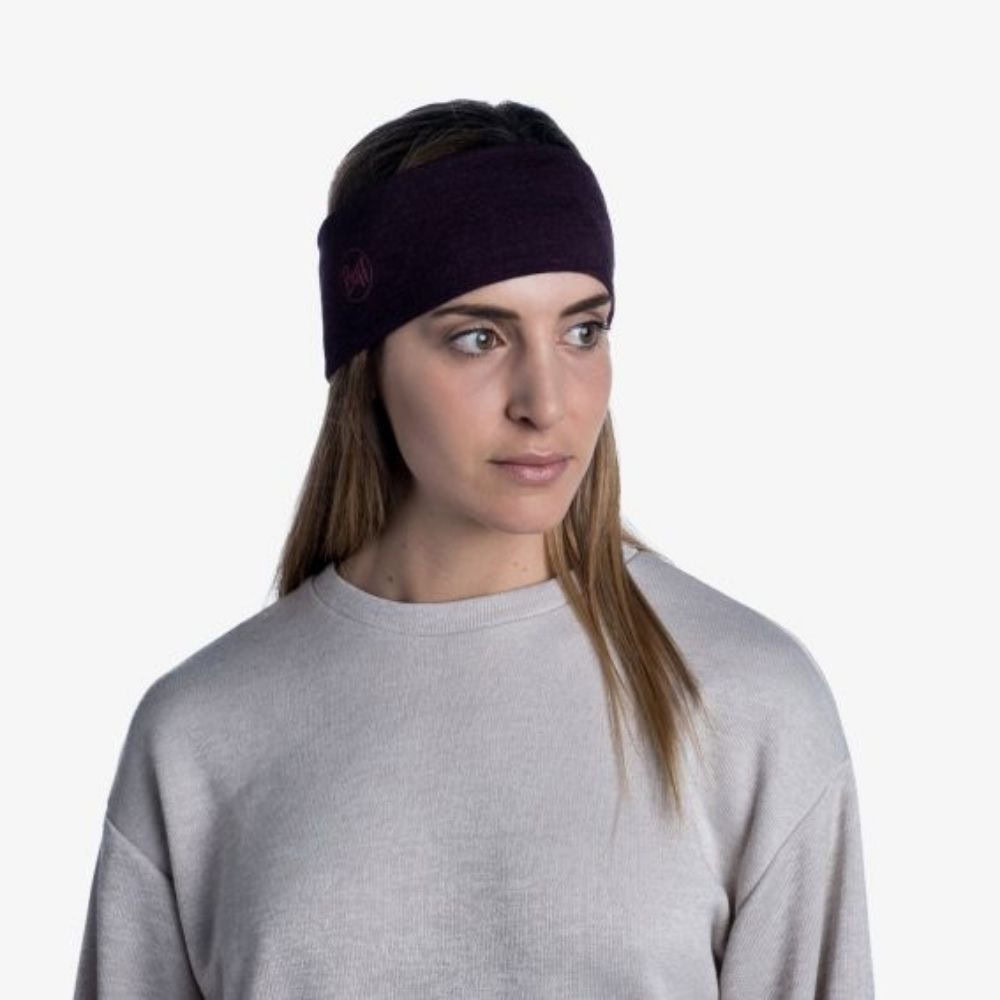 Čelenka BUFF Merino Headband Solid Deep Purple - Čiapky - 2