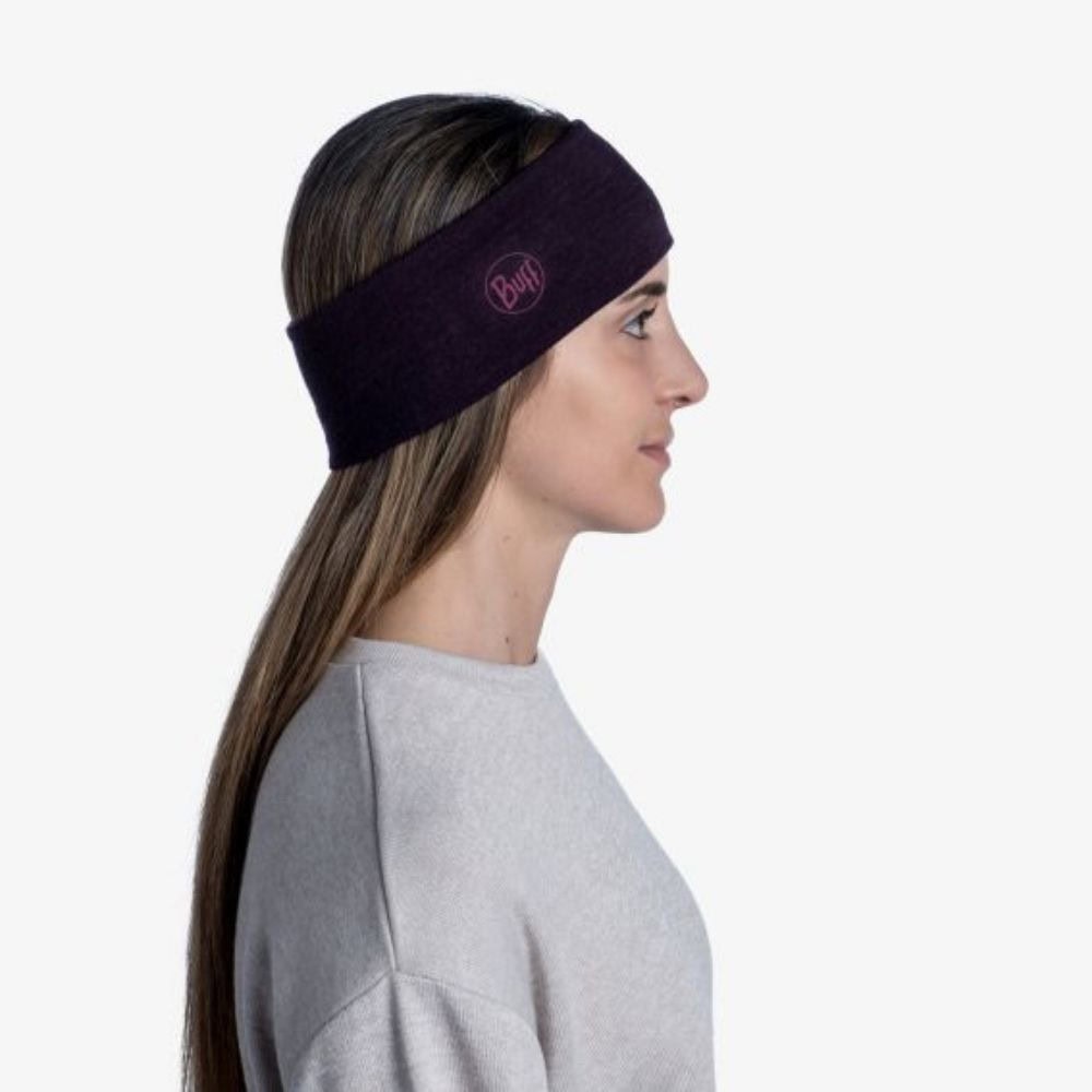Čelenka BUFF Merino Headband Solid Deep Purple - Čiapky - 3