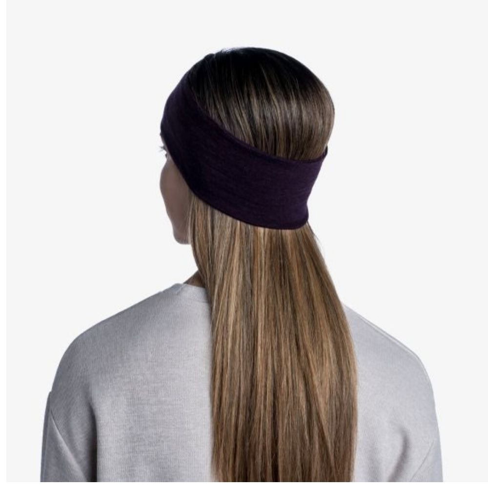 Čelenka BUFF Merino Headband Solid Deep Purple - Čiapky - 4