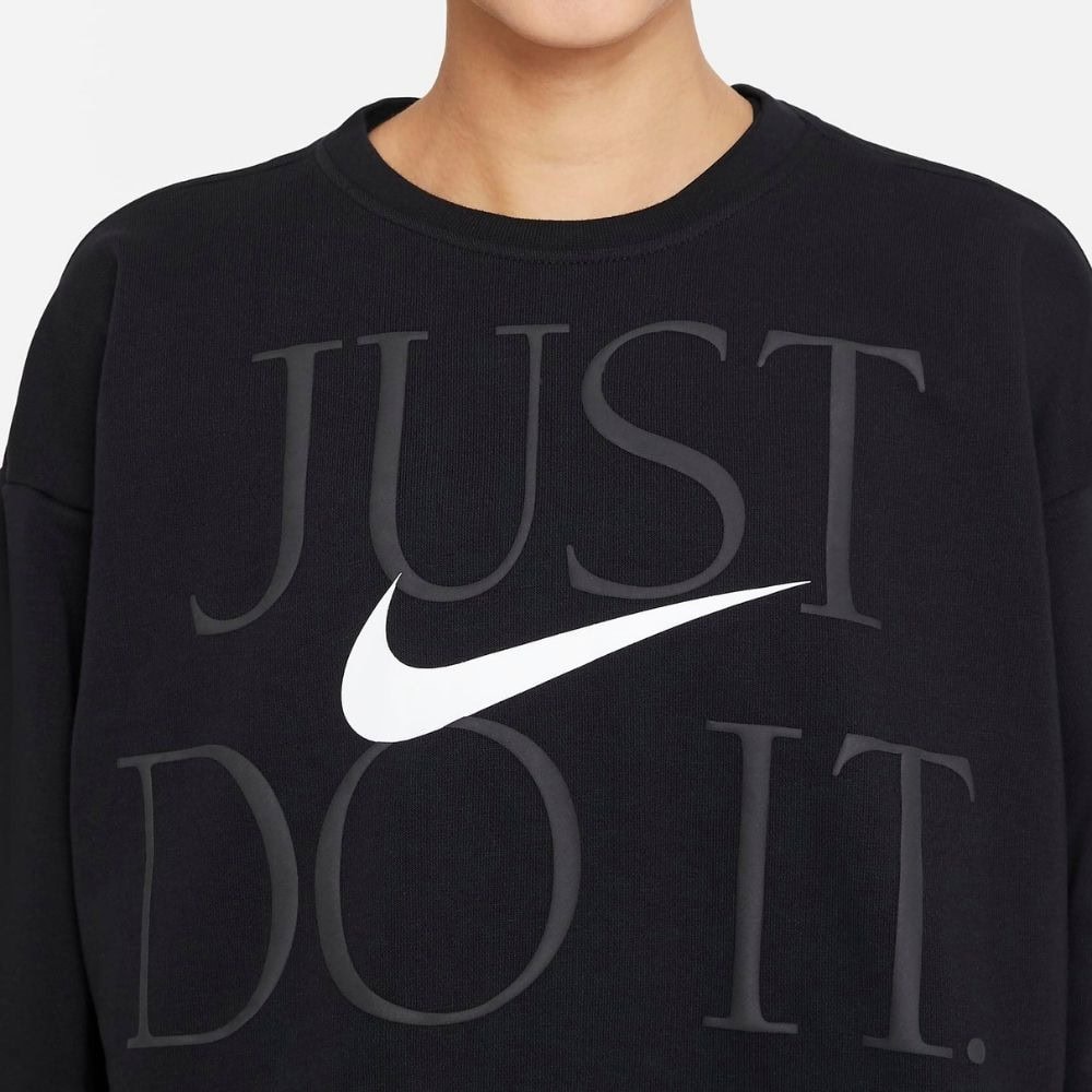 Mikina NIKE DRY FIT GET FIT Black/White - Mikiny bez kapucne - 3