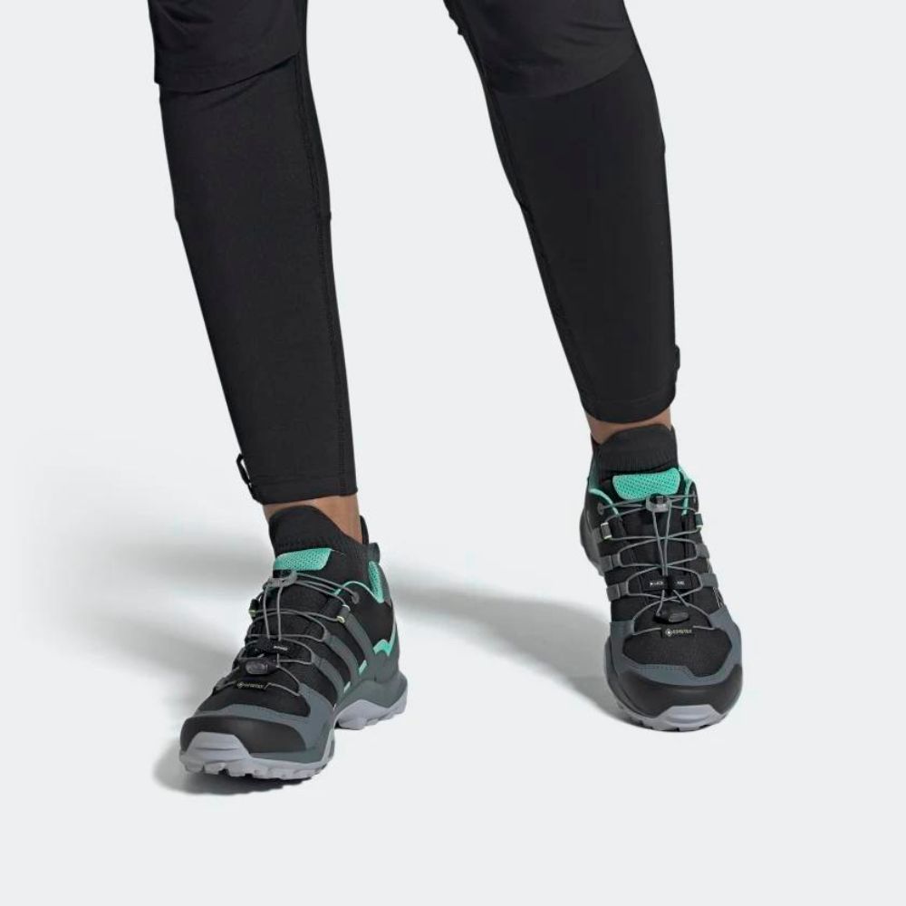Topánky ADIDAS Terrex Swift R2 W Black/Turquoise - Športová obuv - 5