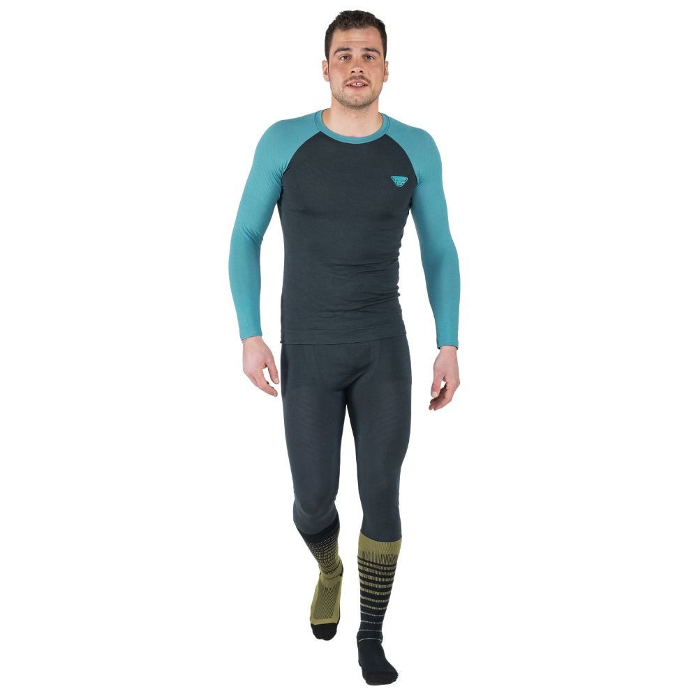 Termo tričko DYNAFIT Tour Light Merino M L/S TEE Storm Blue - Športové termoprádlo - 2