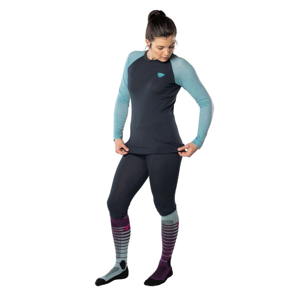 Termo tričko DYNAFIT Tour Light Merino W L/S TEE Marine Blue - Športové termoprádlo - 2