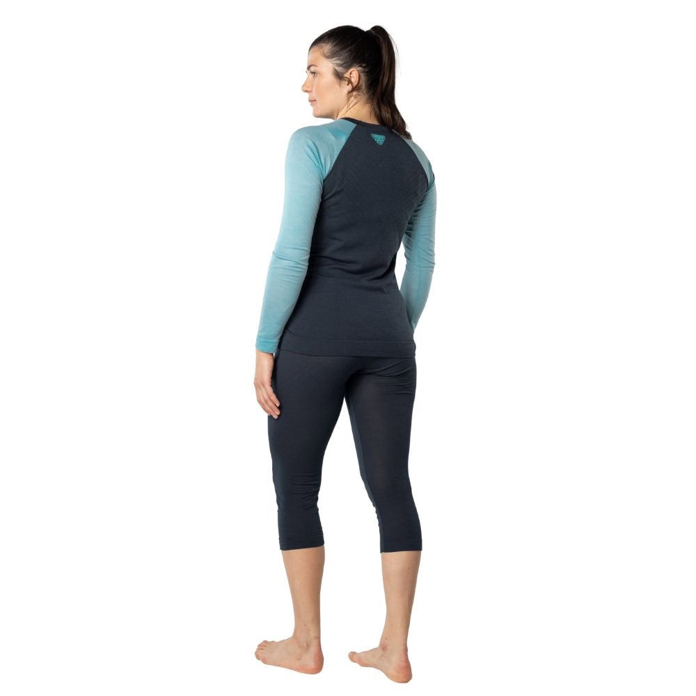 Termo tričko DYNAFIT Tour Light Merino W L/S TEE Marine Blue - Športové termoprádlo - 3