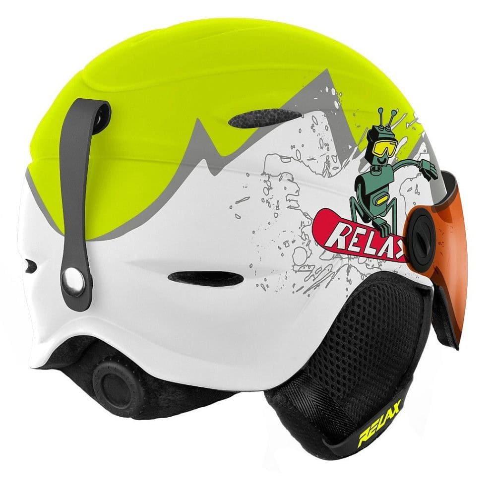 Lyžiarska prilba RELAX Twister Visor Neon Yellow, White - Prilby s priezorom - 2