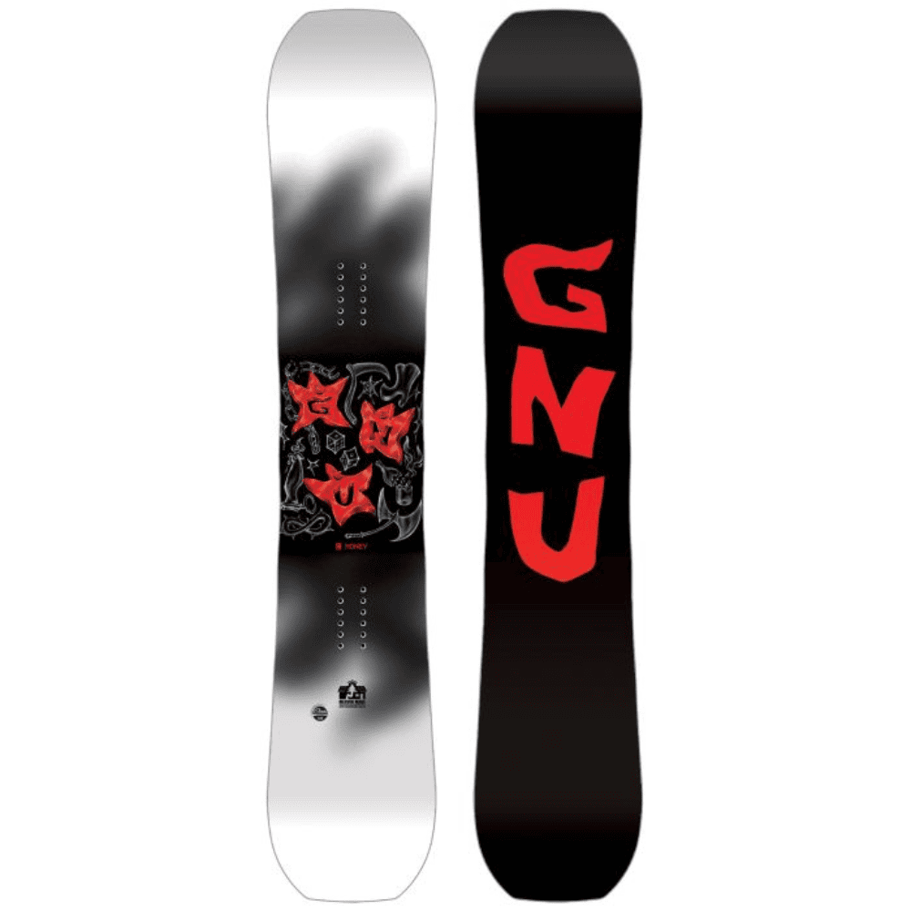 Snowboard GNU MONEY- White/Black - Pánske snowboardy - 1