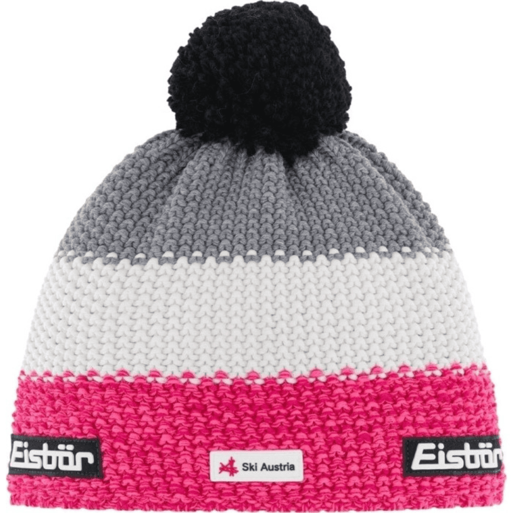 Zimná čiapka EISBÄR Star Pompon Mü SKA/ Ružovo-bielo-sivá - Čiapky - 1