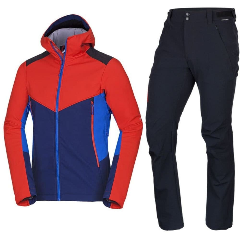 Komplet NORTHFINDER Dylan 10/10 Red/Blue & Bert - SETY - Turistické oblečenie - 1