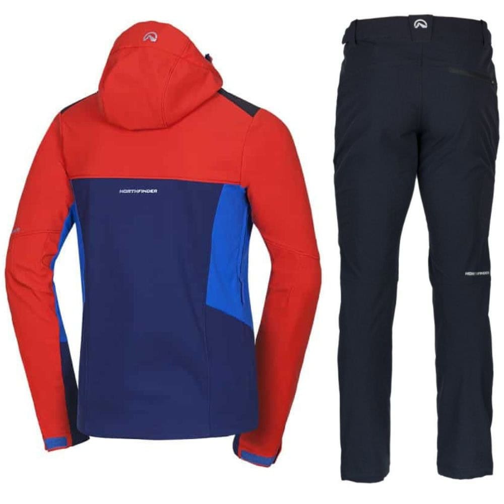 Komplet NORTHFINDER Dylan 10/10 Red/Blue & Bert - SETY - Turistické oblečenie - 2