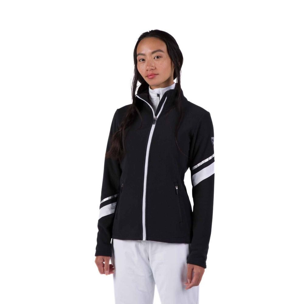 Dámska mikina ROSSIGNOL Strawpile Fleece FZ Black - Mikiny bez kapucne - 1