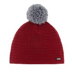 Zimná čiapka EISBÄR Jamie Pompon MÜ vínová/ sivá