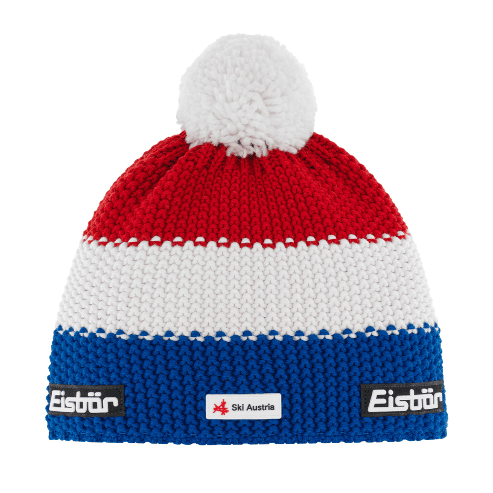Zimná čiapka EISBÄR Star Pompon Mü SKA/ Červeno-bielo-modrá - Čiapky - 1