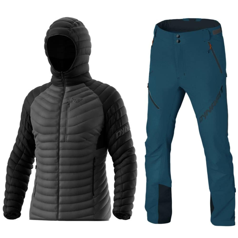 Komplet DYNAFIT Radical Down RDS Hooded M Black & Mercury 2 Dynastretch Pants M Mallard Blue - SETY - Skialpové oblečenie - 1