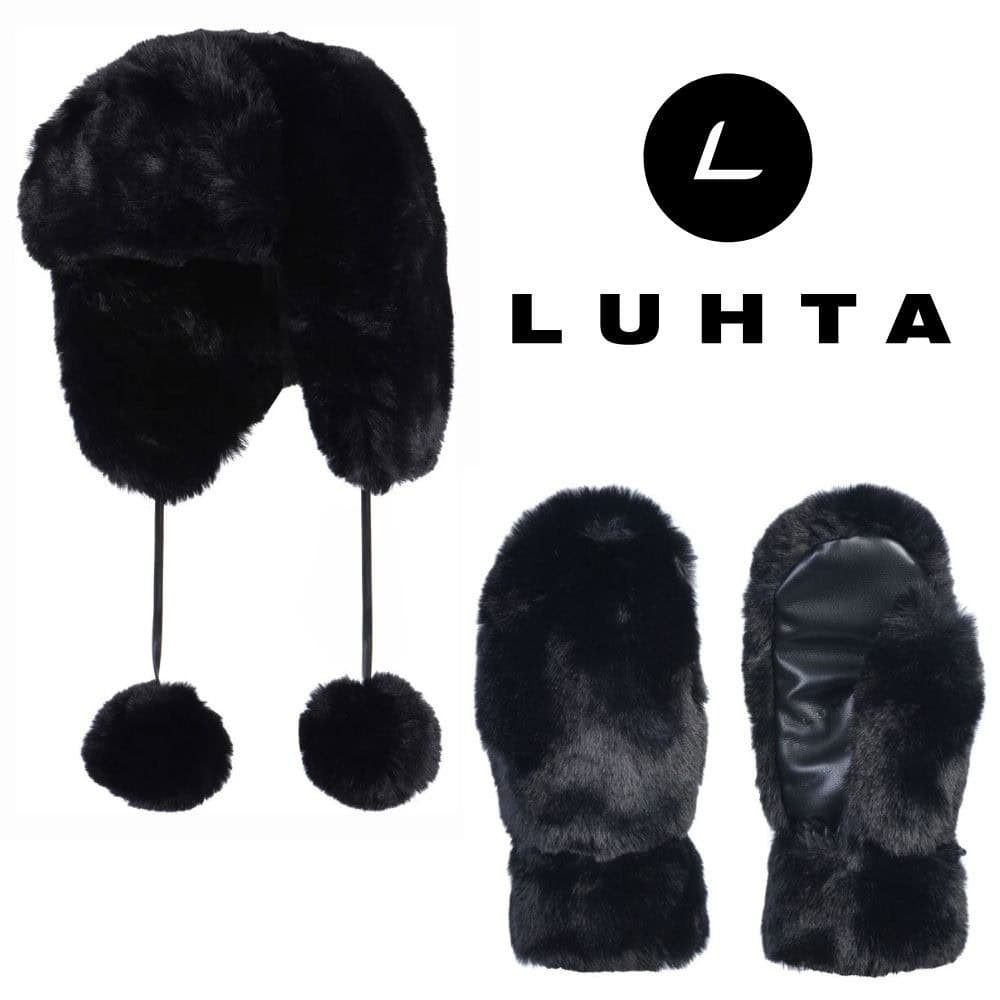 Dámsky set LUHTA Naska Black & Narva Black - Čiapky - 1