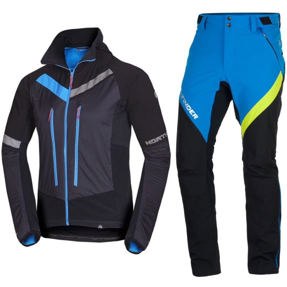 Komplet NORTHFINDER Solisko Polartec Alpha direct Black/Grey & Skitouringové nohavice Rysy Darkblue/Black - SETY - Skialpové oblečenie - 1