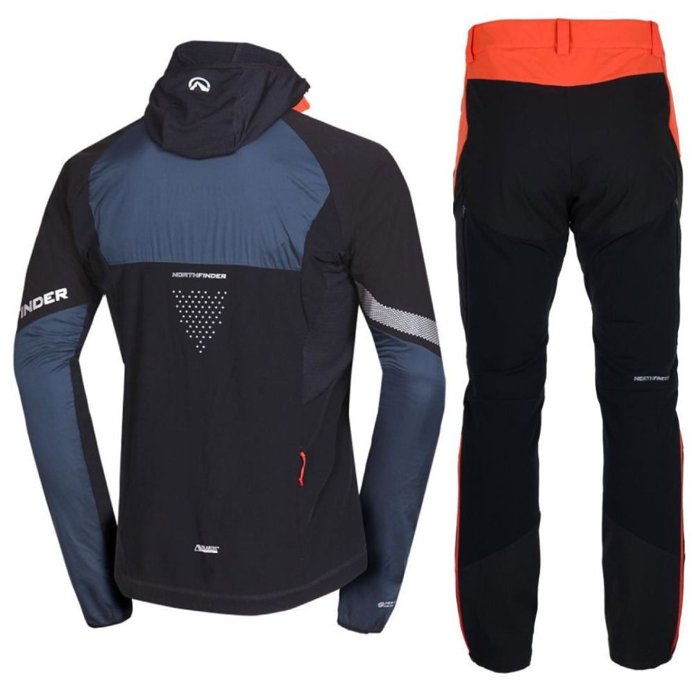 Komplet NORTHFINDER Solisko Polartec Alpha direct Inkblue/Black & Skitouringové nohavice Rysy Black/orange - SETY - Skialpové oblečenie - 2