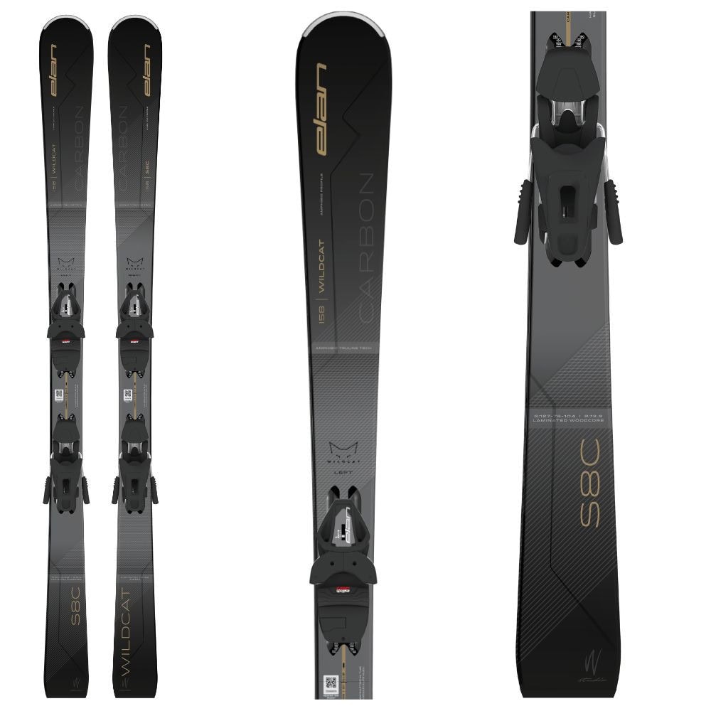 Zjazdové lyže ELAN Wildcat S8 Black/Gold + viazanie EL 9 - Dámske lyže - 1
