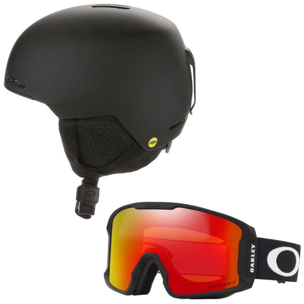 Lyžiarska prilba OAKLEY Mod1 Mips Black FP & Line Miner M Matte Black w/ Prizm Snow Torch Irididum - Pánske prilby - 1