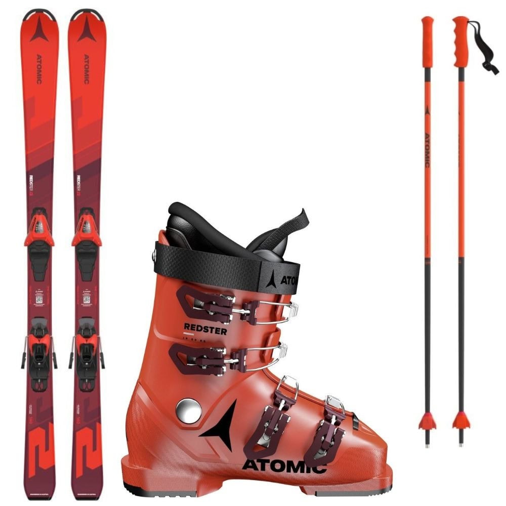 Lyžiarsky set ATOMIC Redster J2 130-150 cm + lyžiarky Atomic + palice - Detské lyže - 1
