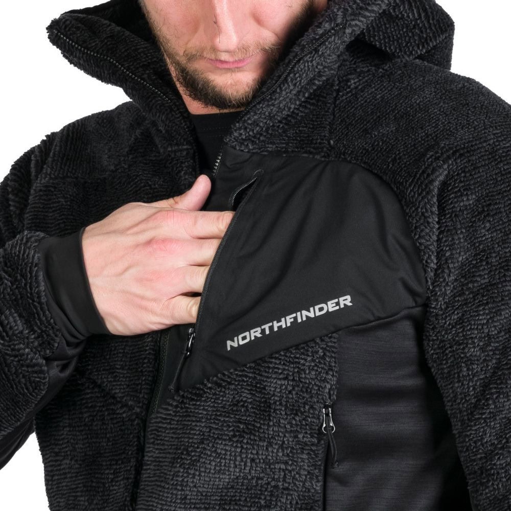 Mikina NORTHFINDER Gianluca Grey-black - Technické mikiny - 6