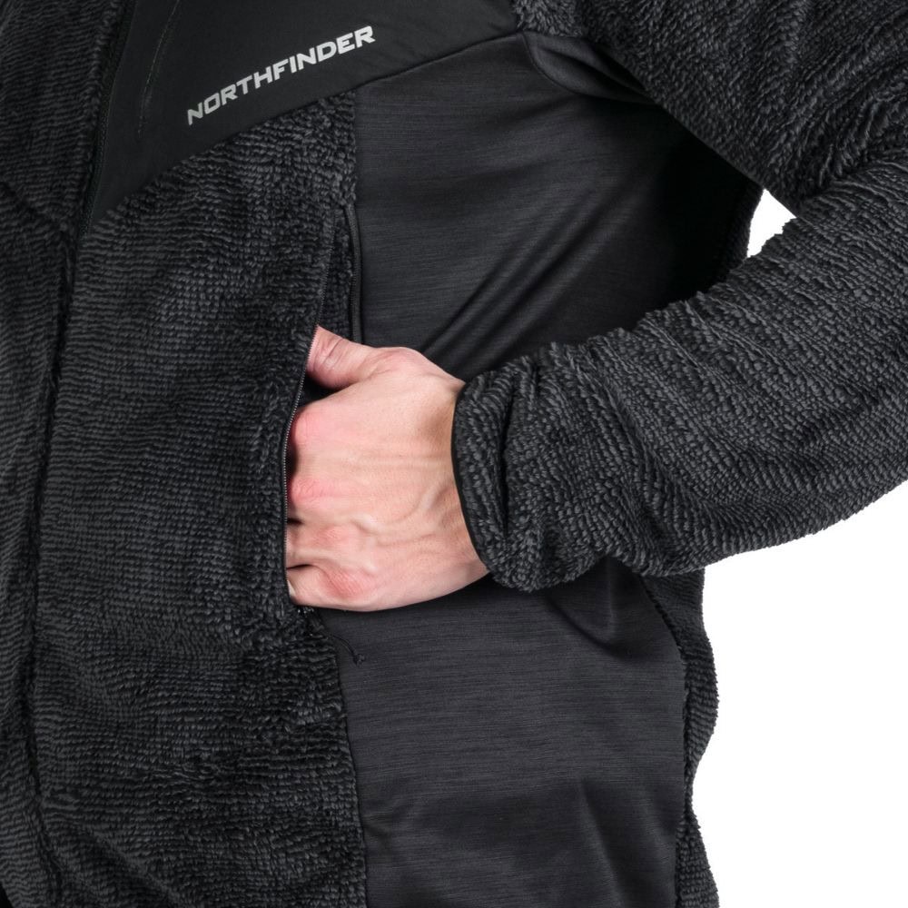 Mikina NORTHFINDER Gianluca Grey-black - Technické mikiny - 7