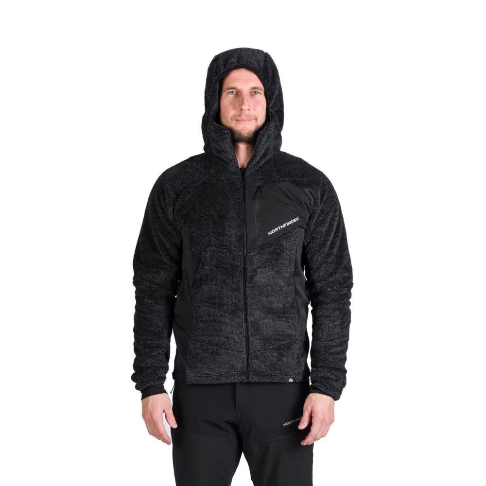 Mikina NORTHFINDER Gianluca Grey-black - Technické mikiny - 4