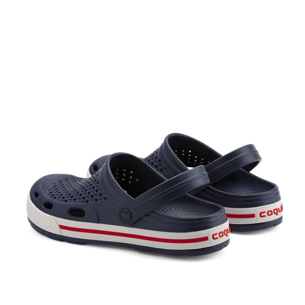 Šľapky COQUI Clogsy Lindo Navy/White - Šľapky a sandále - 3