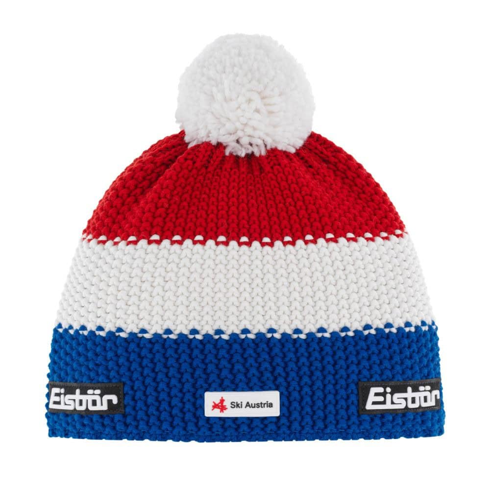 Zimná čiapka EISBÄR Star Pompon Mü SKA Kids, Červená/ Biela/ Modrá - Zimné čiapky - 1