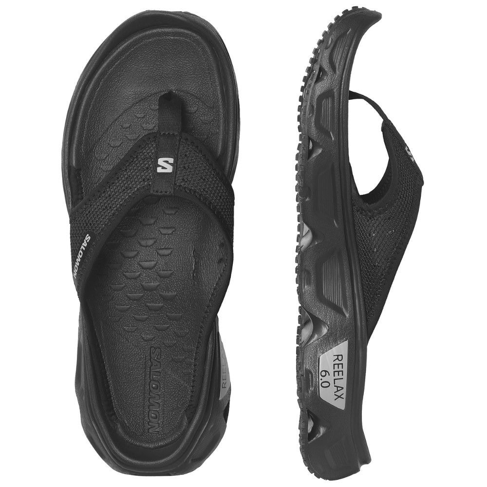 Obuv SALOMON Reelax Break 6.0 Black/Black/Alloy - Šľapky a sandále - 3