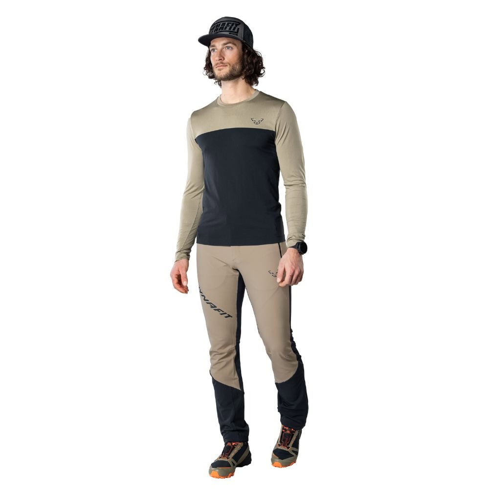 Tričko DYNAFIT Traverse S-Tech Longsleeve M Blueberry Rock Khaki - DYNAFIT - 3