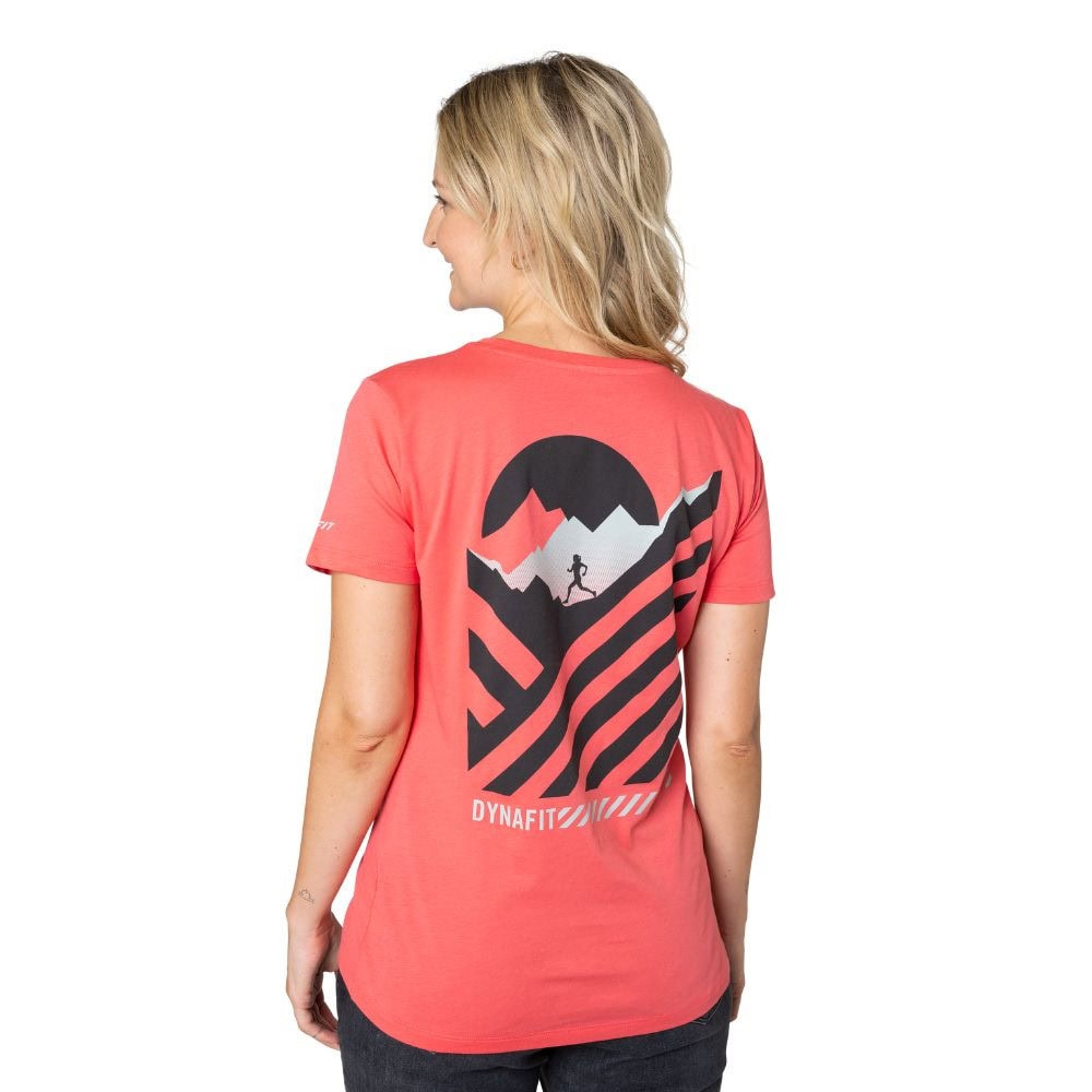 Tričko DYNAFIT 24/7 Graphic T-shirt W Cabana/Striped Elevation - Dámske oblečenie - 3