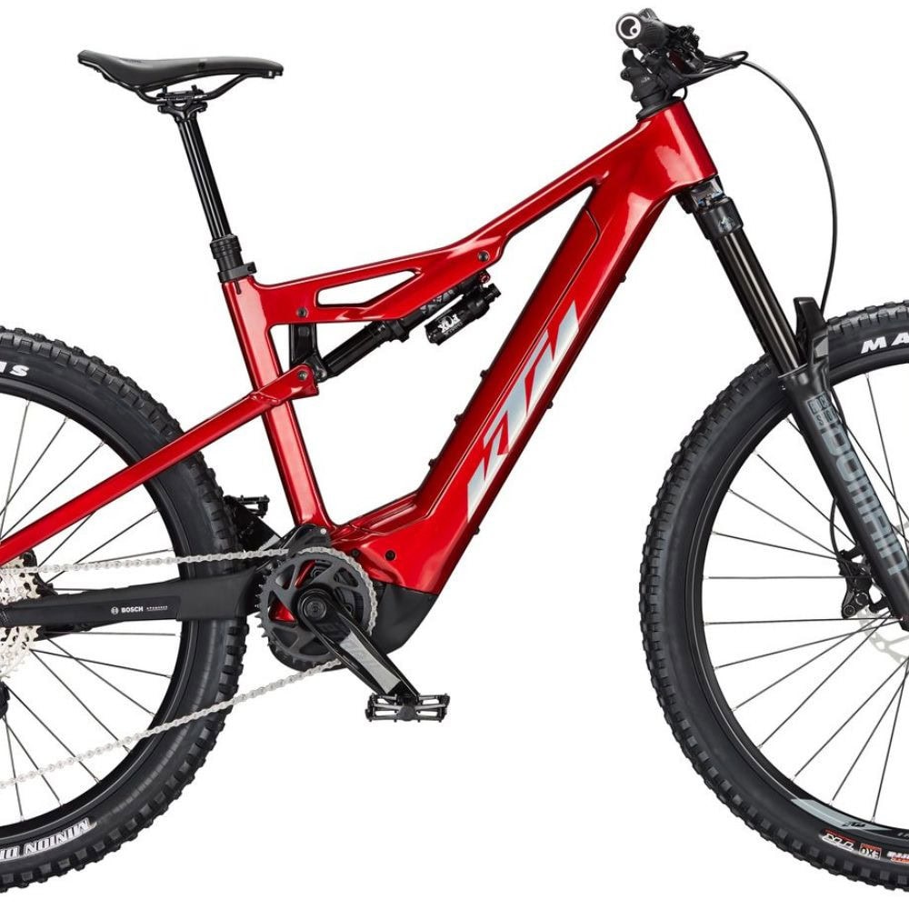 Horský elektrobicykel KTM Macina Prowler Elite Chrome Red - 29" bicykle - 3