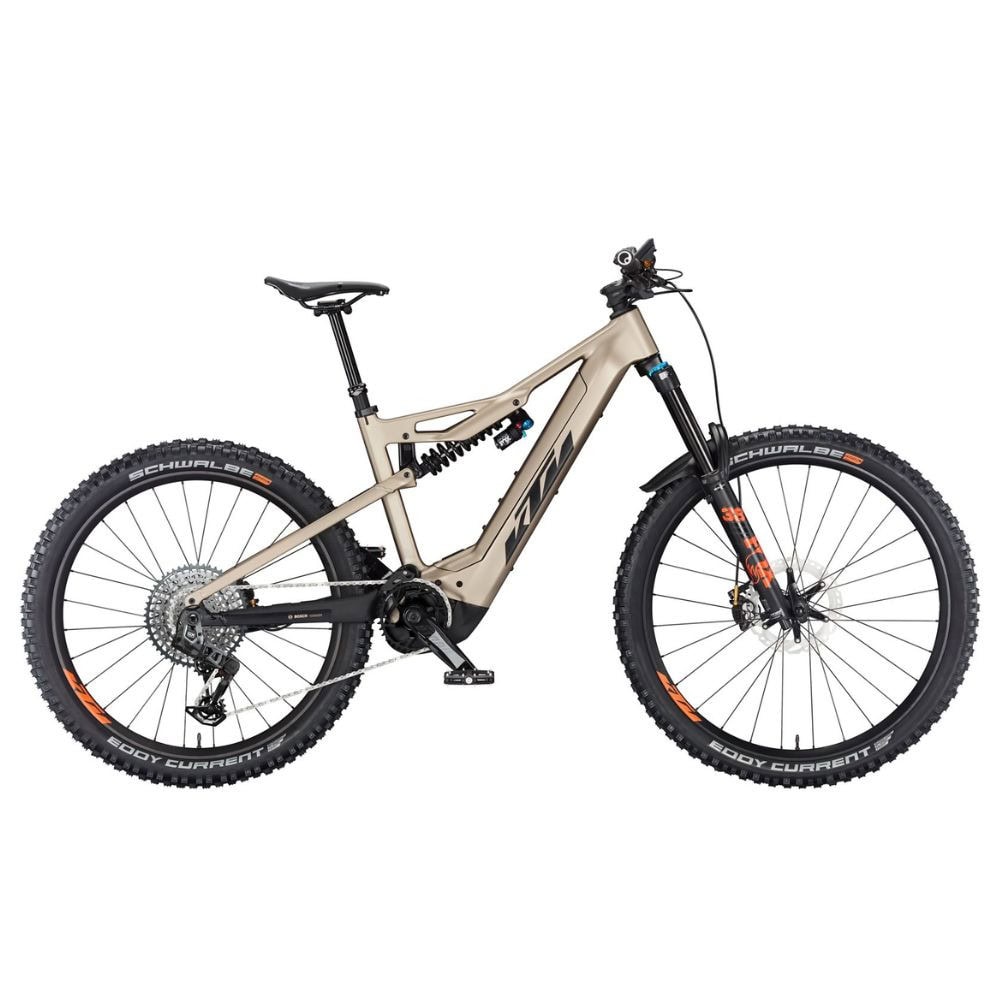 Horský elektrobicykel KTM Macina Prowler Prestige Platin Bronze Matt - 29" bicykle - 1
