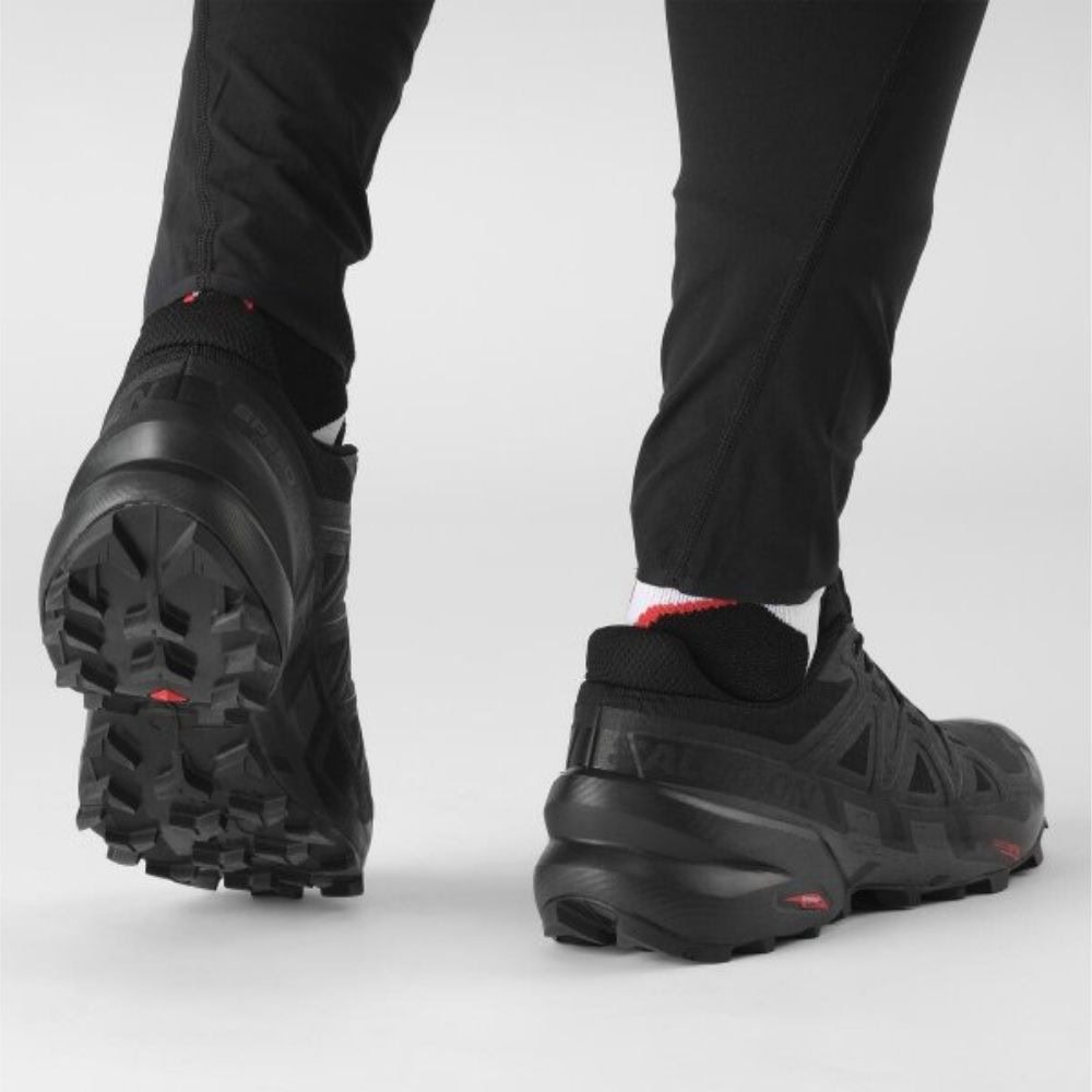 Obuv SALOMON Speedcross 6 Wide Black/Black/Phant - Športová obuv - 5