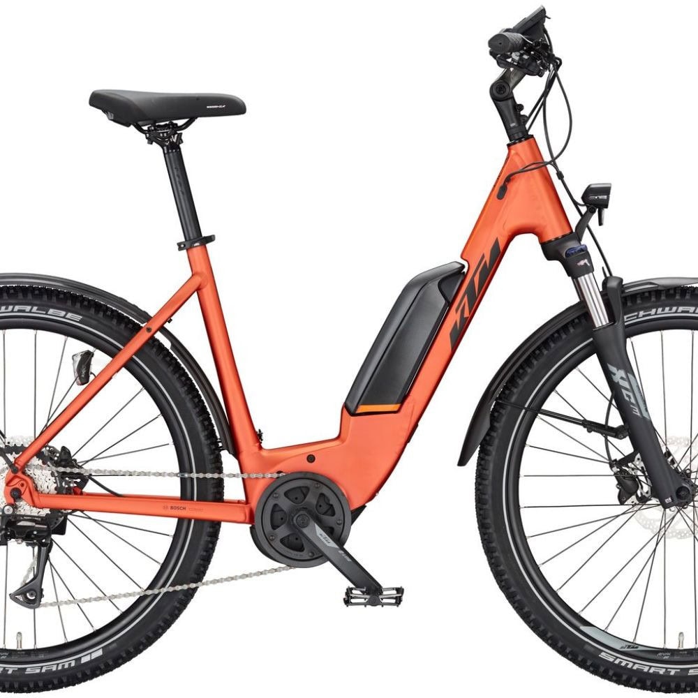 Horský elektrobicykel KTM Macina Aera P571 Street Burnt Orange Matt - 27,5" bicykle - 3