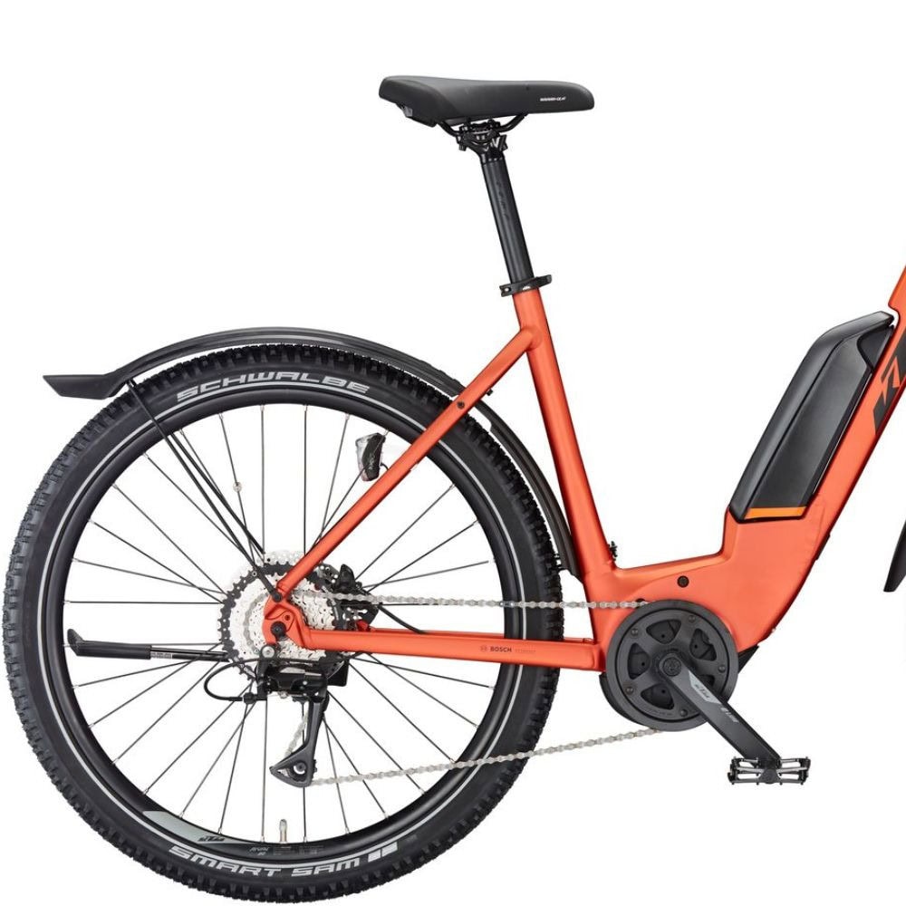 Horský elektrobicykel KTM Macina Aera P571 Street Burnt Orange Matt - 27,5" bicykle - 4