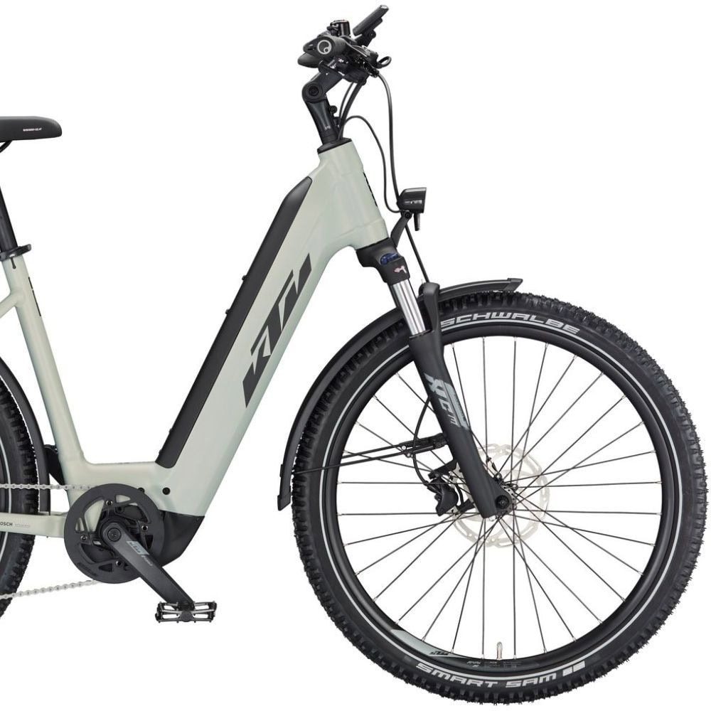 Horský elektrobicykel KTM Macine Area 571 LFC Dew Silver Matt - 27,5" bicykle - 2