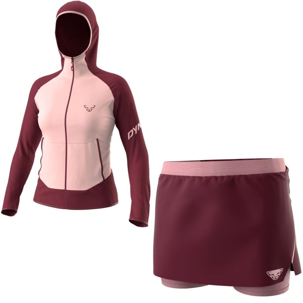 Komplet DYNAFIT Transalper Light Polartec® W Hoody Burgundy + DYNAFIT Alpine Pro 2/1 Skirt W Burgundy - SETY - Turistické oblečenie - 1