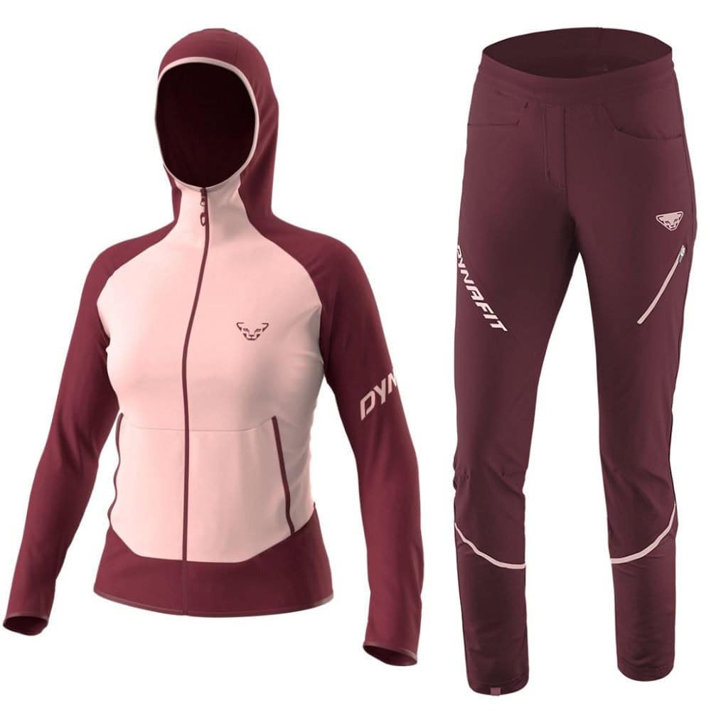 Komplet DYNAFIT Transalper Light Polartec® W Hoody Burgundy & DYNAFIT Transalper Hybrid Pant W Burgundy - SETY - Turistické oblečenie - 1