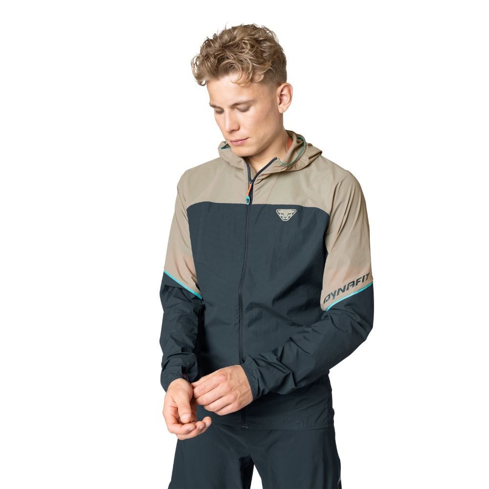Bunda DYNAFIT Alpine Wind Jacket M Rock Khaki - Bundy & Vesty - 4